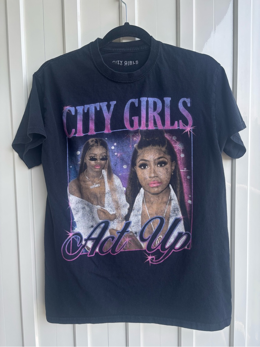 City Girls 'Act Up' Graphic Tee - Black